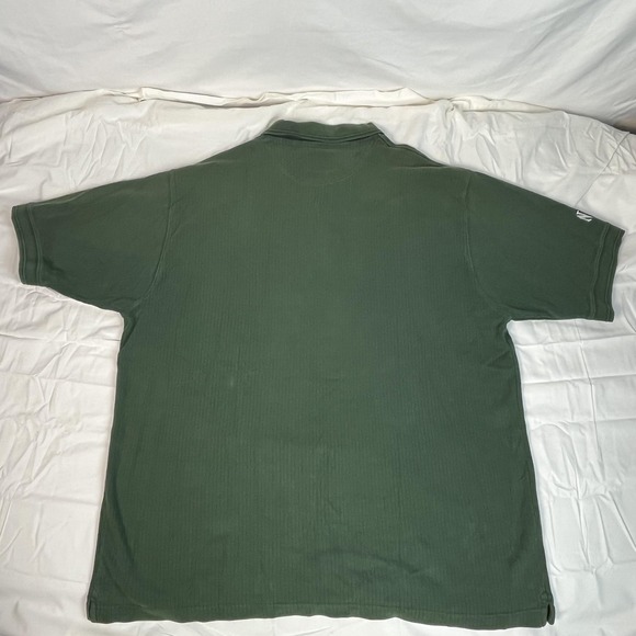 New York Jets Shirt Mens 2XL Green NFL Football Polo Short Sleeve Ribbed - Picture 2 of 9
